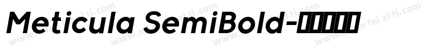 Meticula SemiBold字体转换
